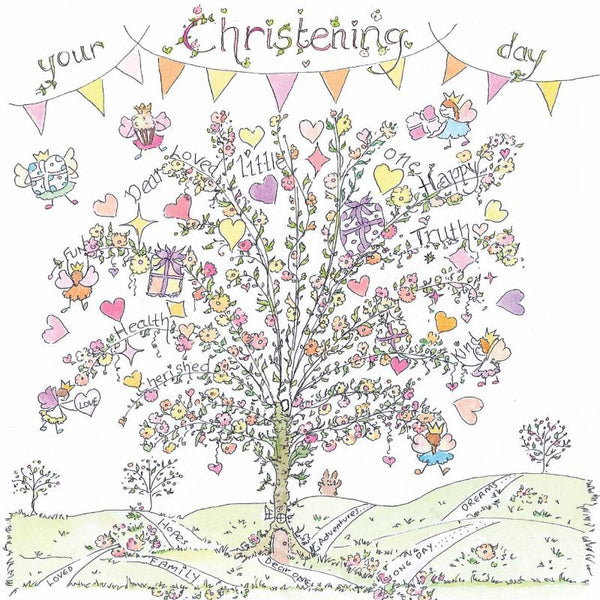 The Porch Fairies Card - Christening Day