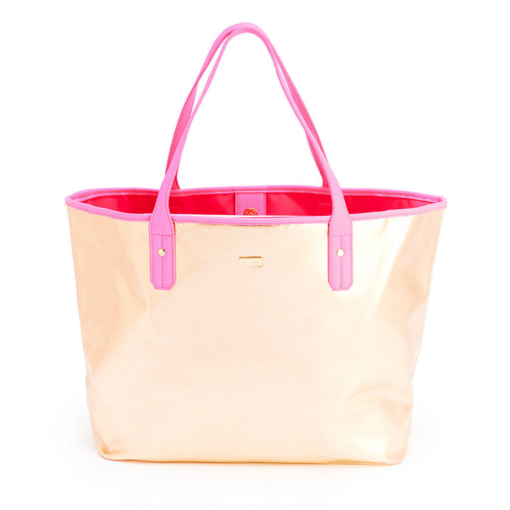 Ban.do The Everything Tote - Metallic Rose Gold & Neon Pink – The Lovely  Room