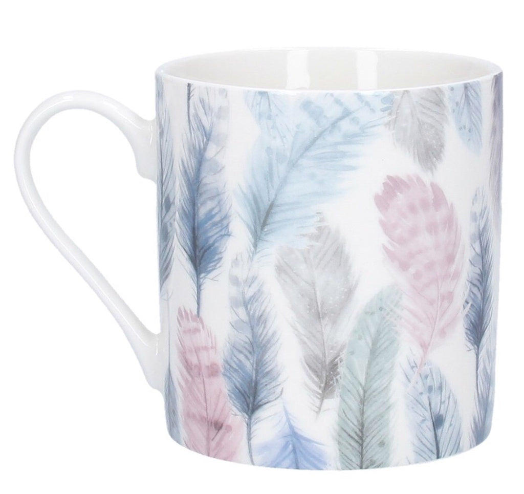 Gisela Graham Feathers Ceramic Mug