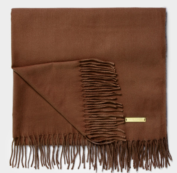 Katie Loxton Thick Plain Scarf - Cognac