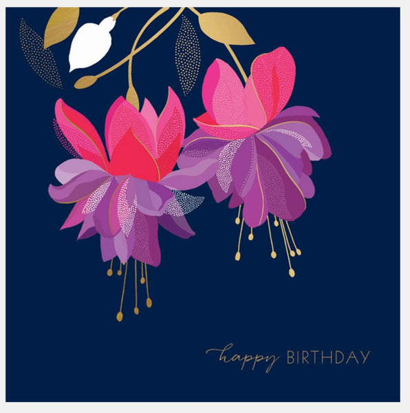 Sara Miller Happy Birthday Fuchsia Card