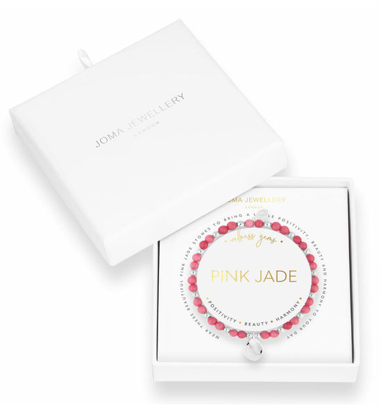 Joma Jewellery Wellness Gems Pink Jade Bracelet