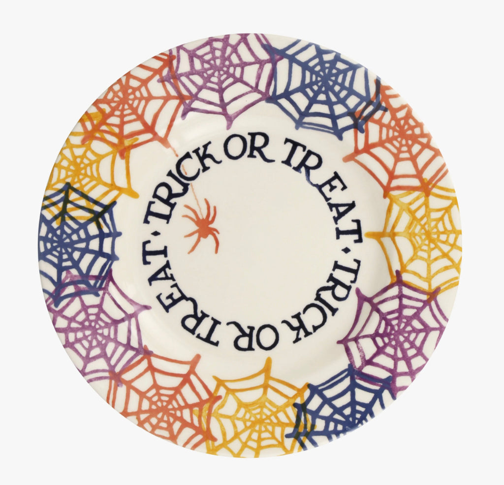 Emma Bridgewater Cobwebs Trick Or Treat 8 1/2 Inch Plate