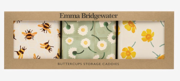 Emma Bridgewater Buttercup Scattered Tin Caddies - Set Of Three