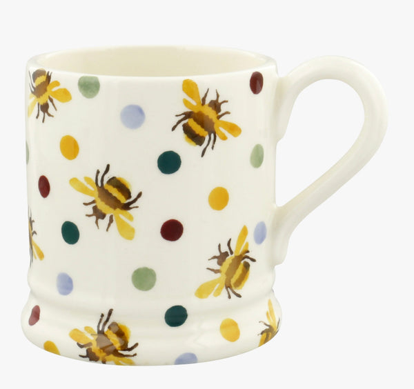 Emma Bridgewater Bumblebee & Small Polka Dot 1/2 Pint Mug