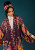 Powder Trailing Wisteria Kimono Jacket - Amethyst