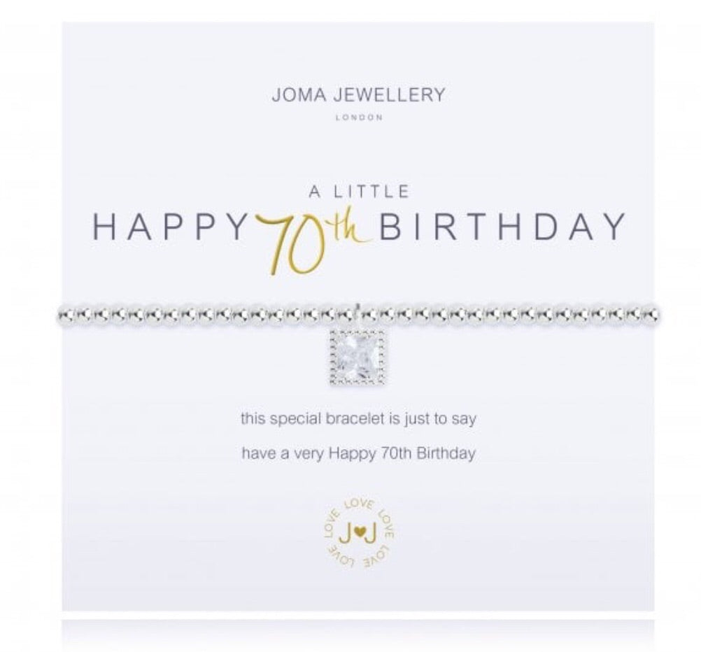 Joma Jewellery A Little Happy 70th Birthday Bracelet
