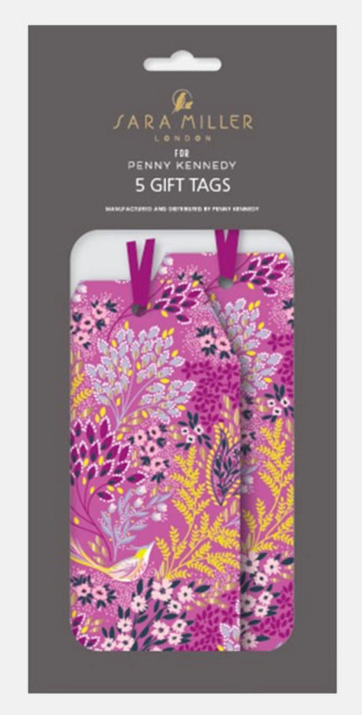 Sara Miller Mauve Songbird Gift Tags - Pack Of 6