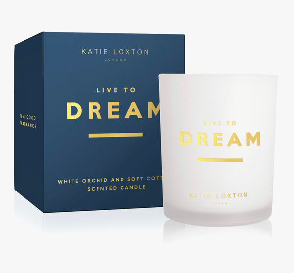 Katie Loxton Sentiment Candle - Live To Dream
