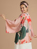 Powder Crane At Sunrise Kimono Jacket - Petal