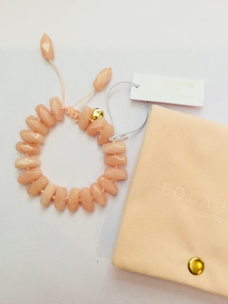 Lola Rose Bohemian Express Faceted Nugget Bracelet - Ballet Pink Quartzite
