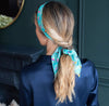 Sara Miller Green Birds Hair-Tie & Scarf Set