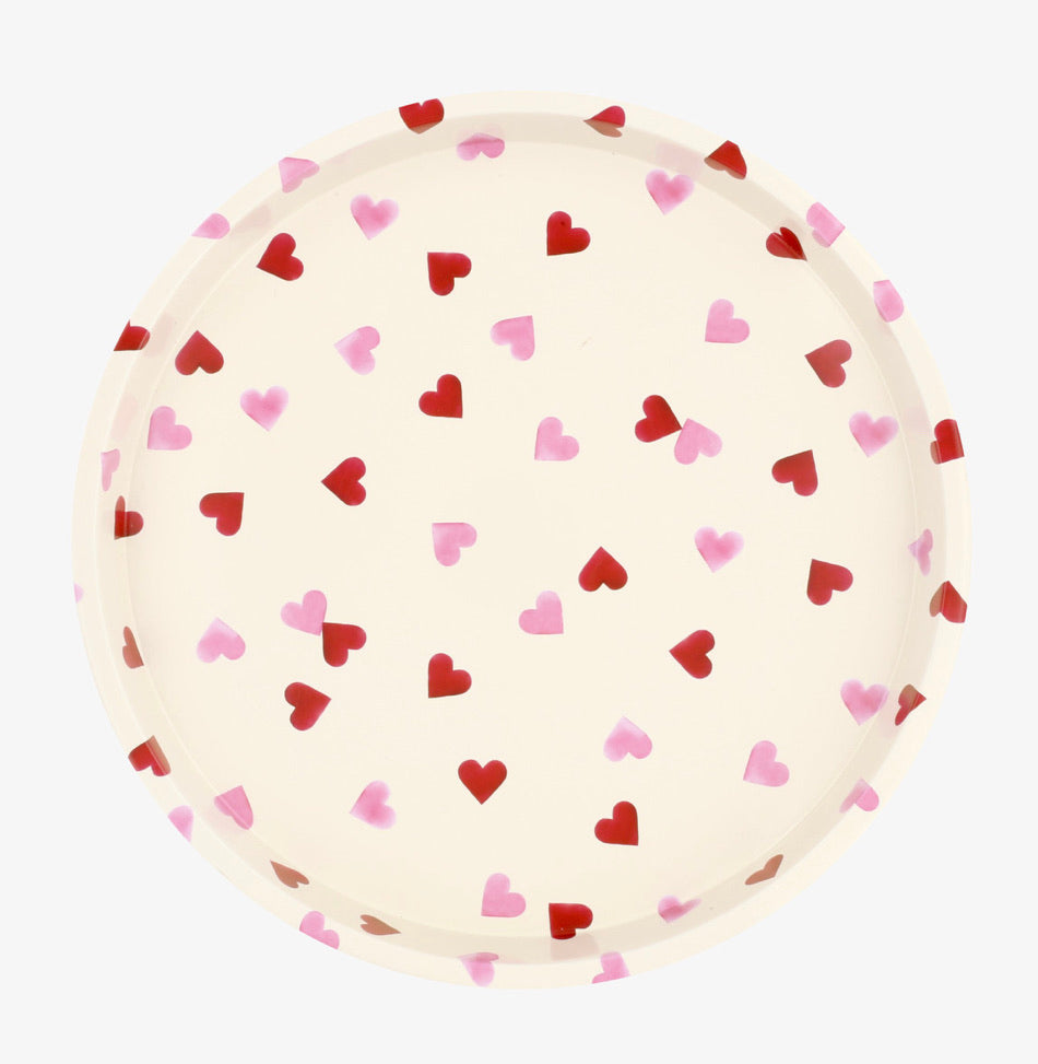 Emma Bridgewater Pink Hearts Round Tin Tray