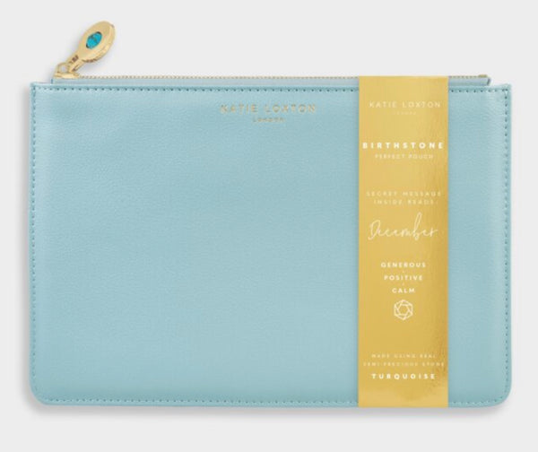 Katie Loxton Birthstone Perfect Pouch - December Turquoise