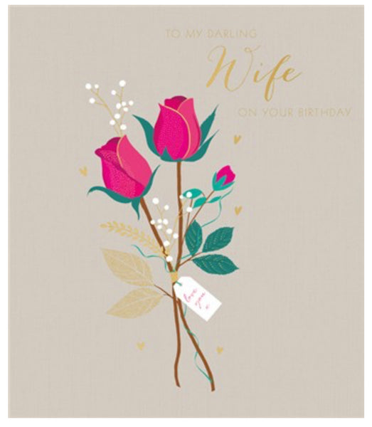 Sara Miller Darling Wife Birthday Large Greeting Card