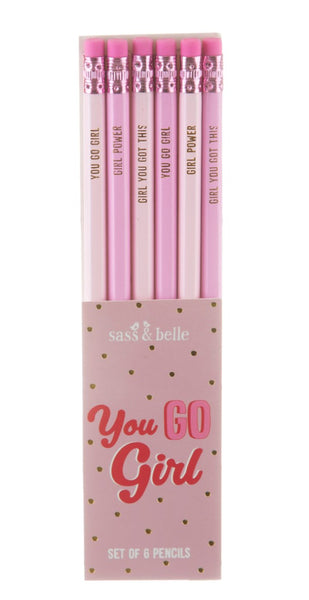 Sass & Belle Girl Power Pencils - Set of 6