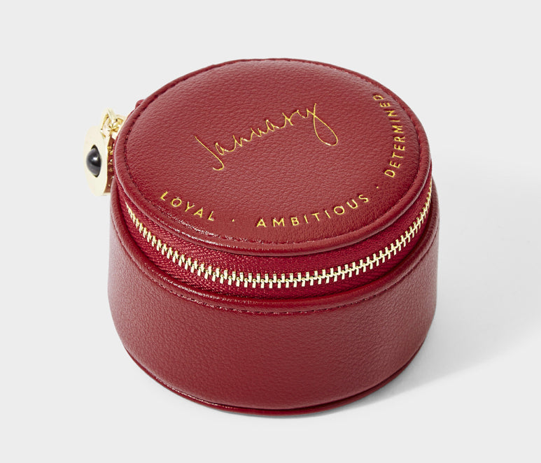 Katie Loxton Birthstone Jewellery Box - January Garnet