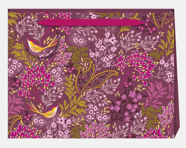 Sara Miller Plum Songbird Large Gift Bag