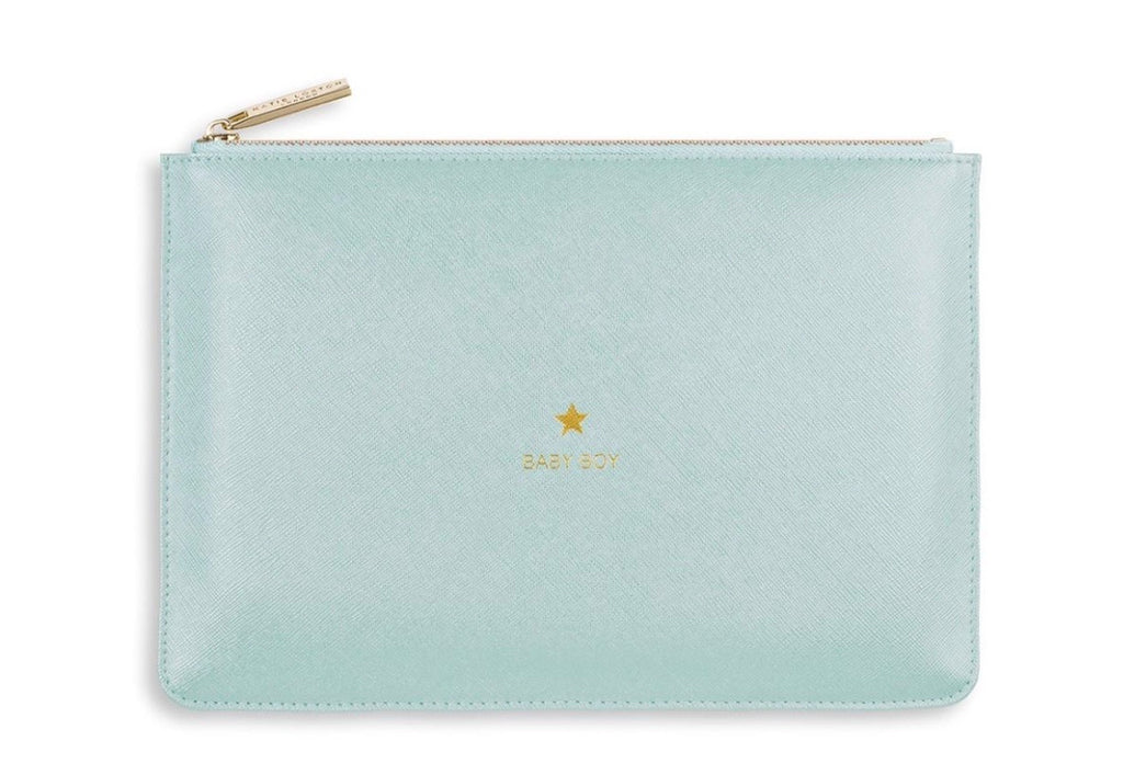 Katie Loxton Perfect Pouch Baby Boy - Metallic Blue