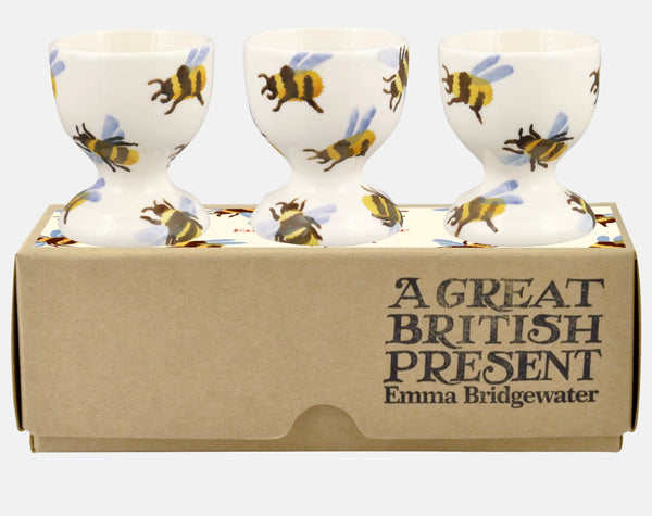 Emma Bridgewater Bumblebee Set Of 3 Egg Cups Boxed