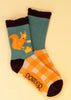 Powder Teatime Squirrel Ankle Socks