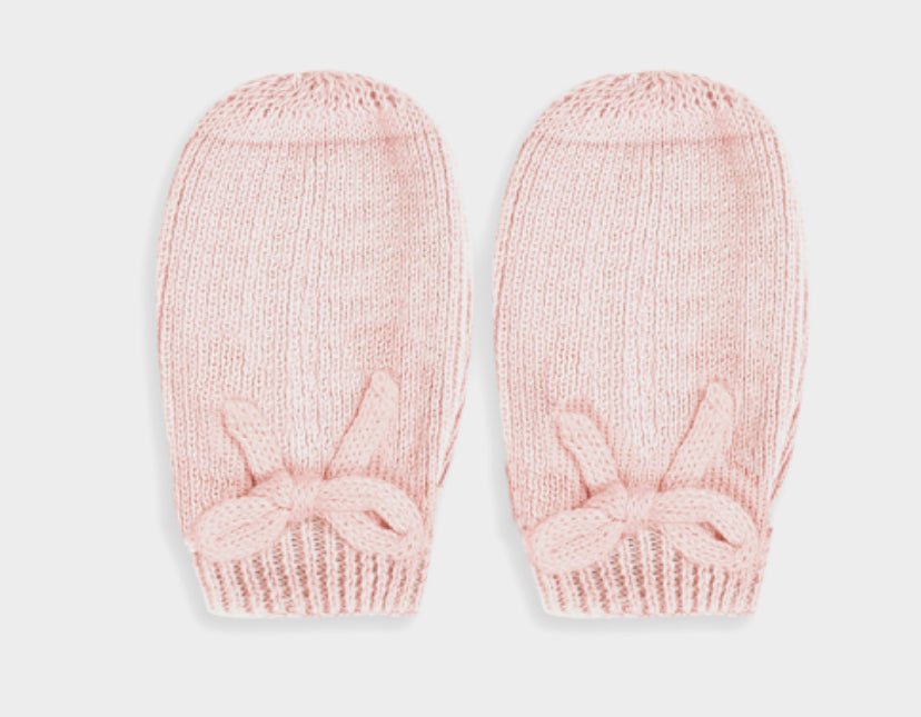 Katie Loxton Fine Knit Baby Hat And Mittens Set - Pink – The