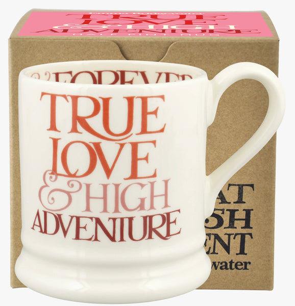 Emma Bridgewater Pink Toast True Love 1/2 Pint Mug Boxed