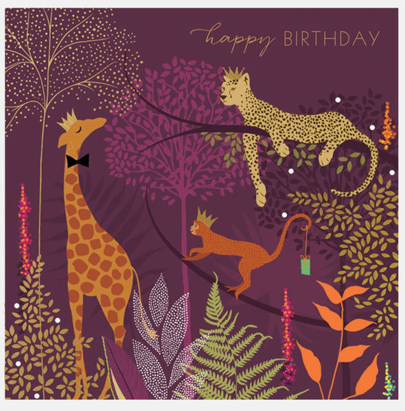 Sara Miller Happy Birthday Jungle Greeting Card