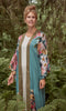 Powder Impressionist Floral Kimono Gown - Teal