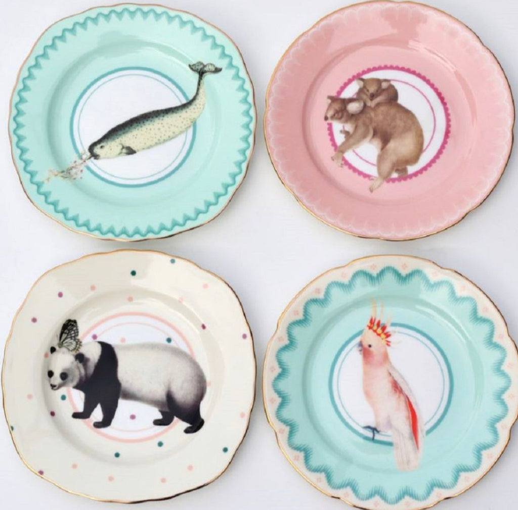Yvonne Ellen Animal Cake Plates - Set Of Four