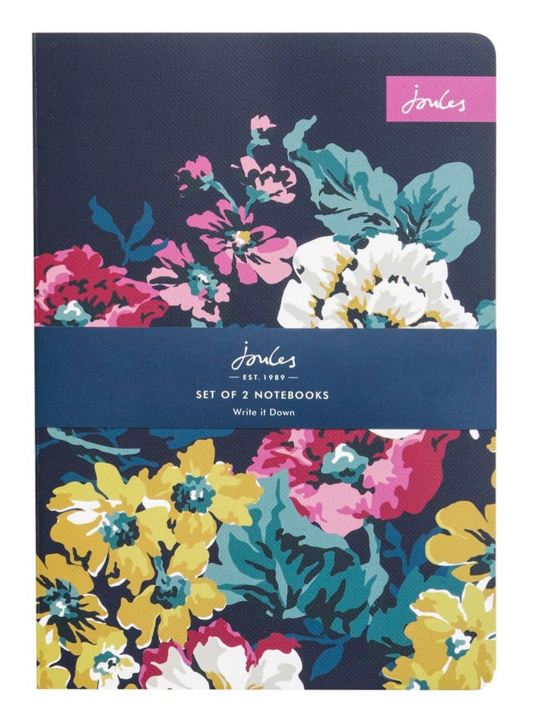 Joules Cambridge Floral Notebooks- Set Of Two