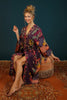 Powder Trailing Wisteria Kimono Gown - Amethyst