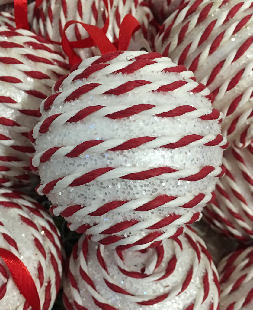 Red & White Bauble