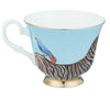 Yvonne Ellen Zebra & Parrot Tea Cup & Saucer
