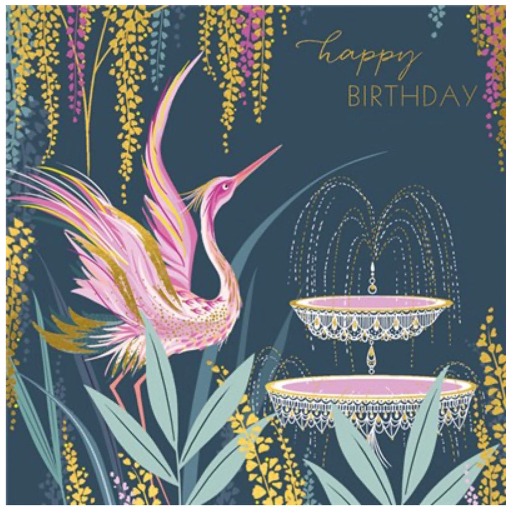 Sara Miller Crane & Fountain Card