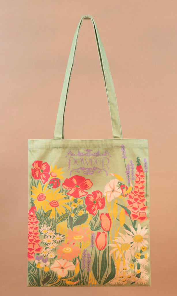 Powder Tote Bag Country Garden - Mint