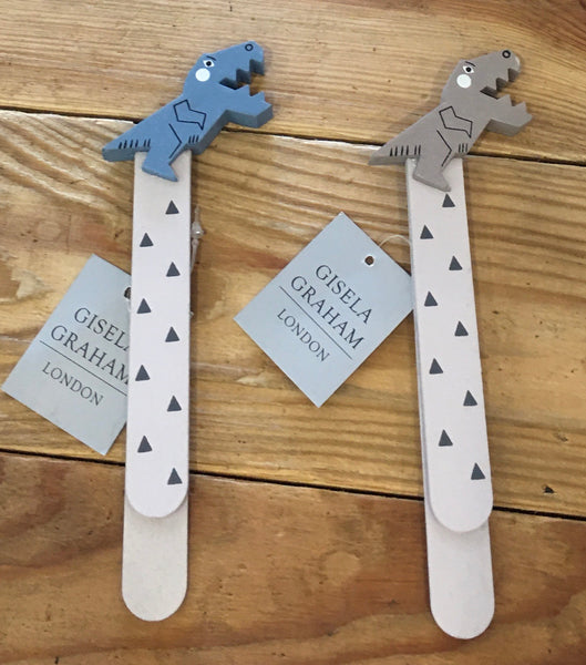 Gisela Graham Dinosaur Design Wooden Bookmarks