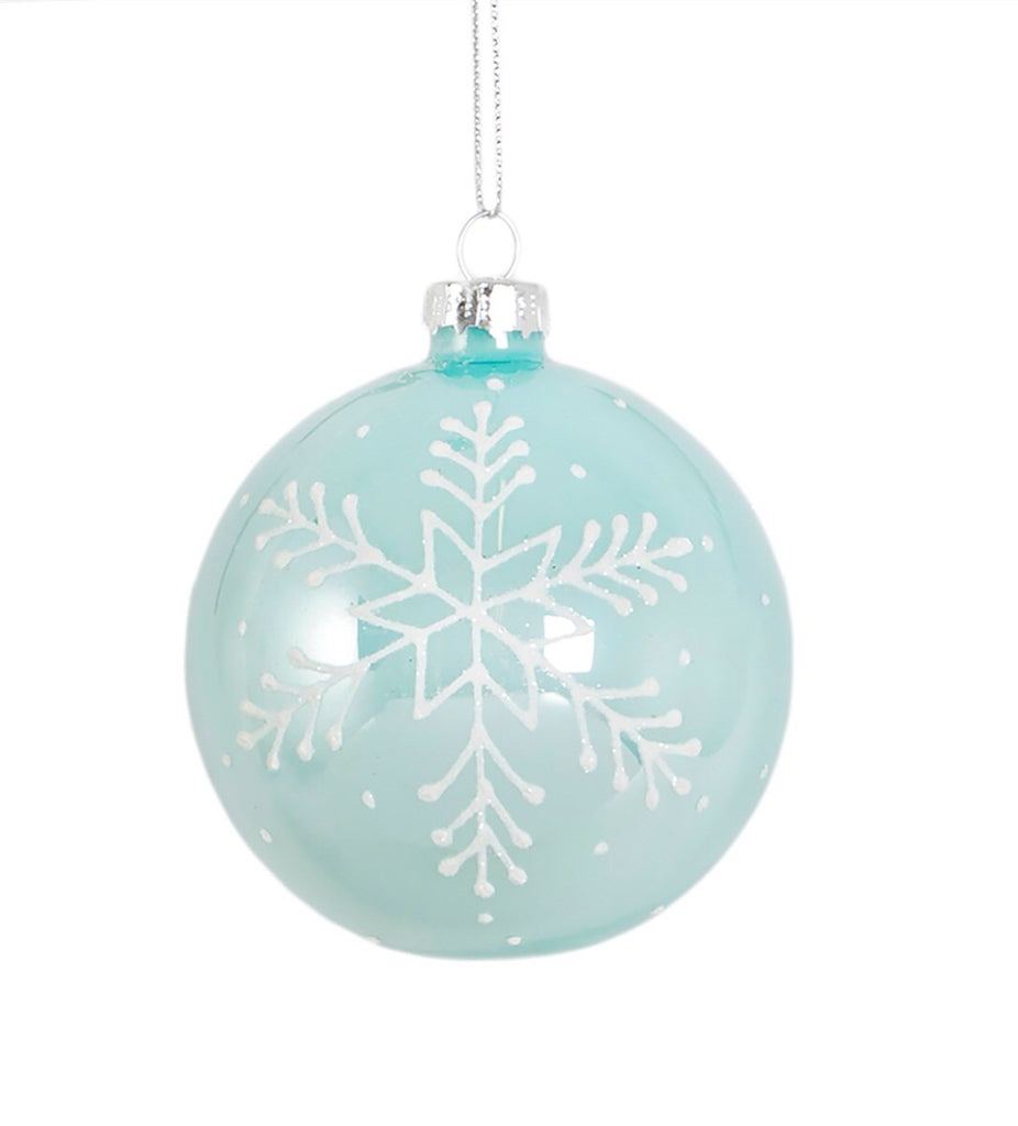 Turquoise Snowflake Bauble