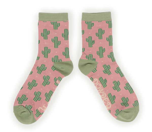 Powder Cacti Ankle Socks - Pink