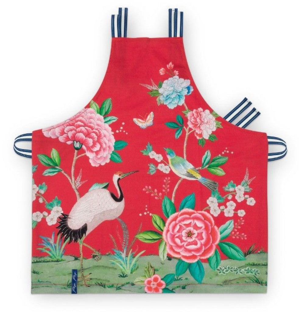 Pip Studio Blushing Birds Apron - Red