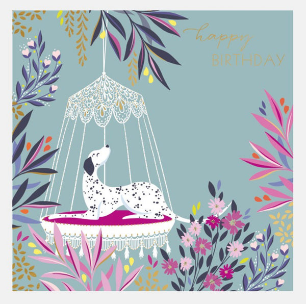 Sara Miller Blissful Dalmatian Birthday Card