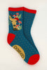 Powder Doe With Toadstools Ankle Socks - Teal