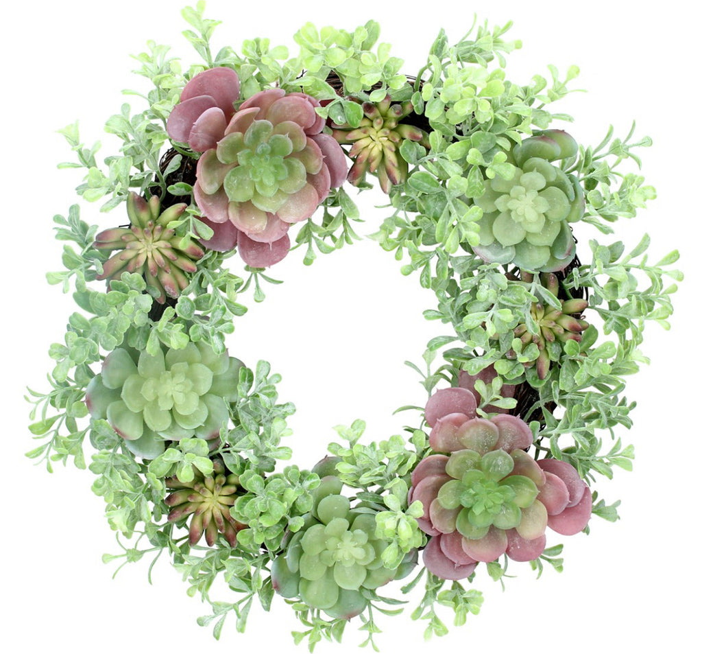 Gisela Graham Mixed Succulents Wreath