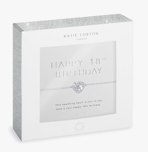 Katie Loxton Happy 18th Birthday Bracelet - Sterling Silver