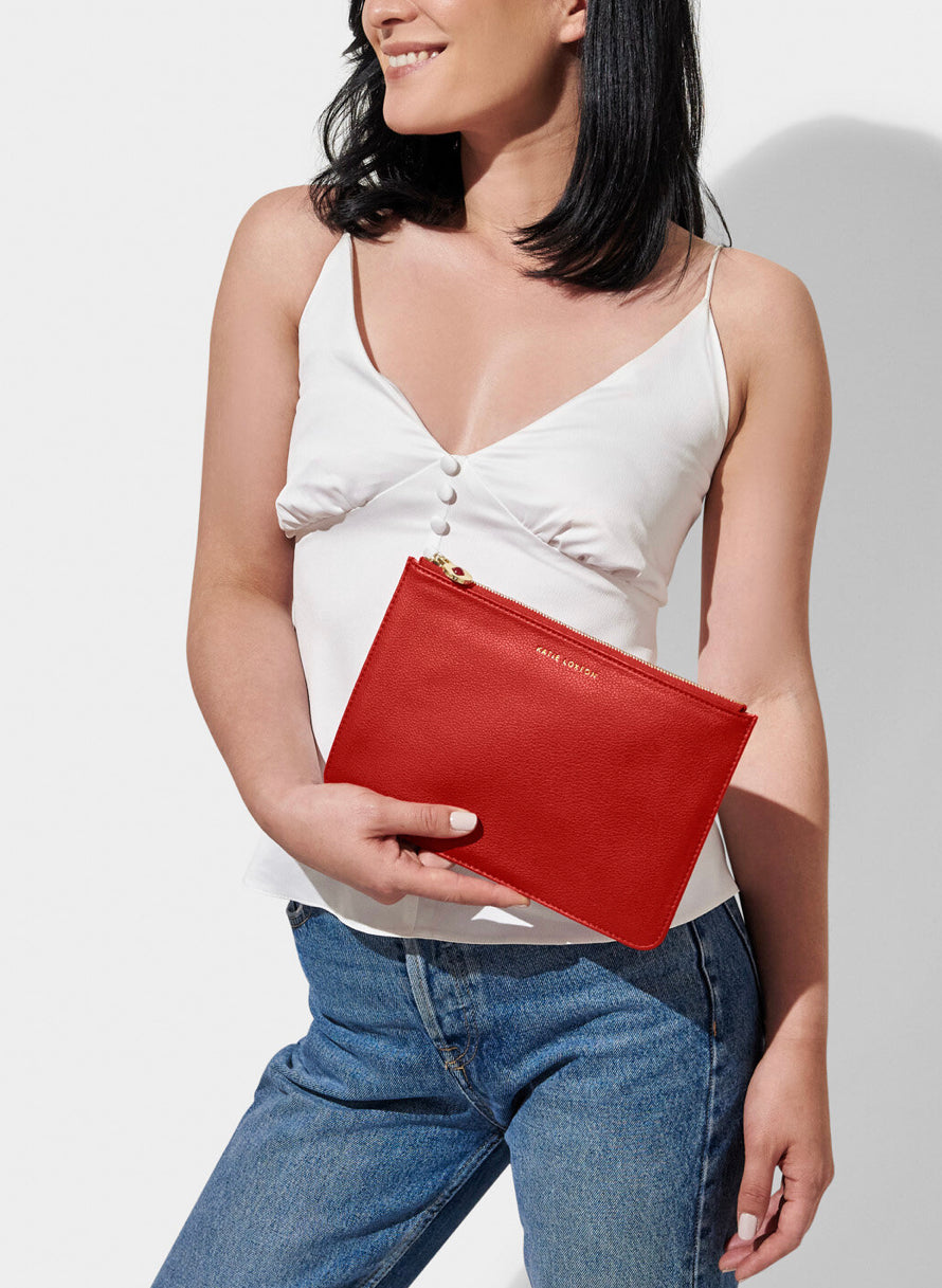 Katie Loxton Wellness Secret Message Pouch Red The Lovely Room