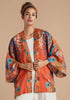 Powder Trailing Wisteria Kimono Jacket - Terracotta