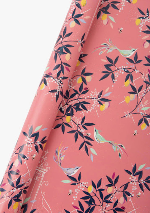 Sara Miller Coral Orchard Roll Wrap