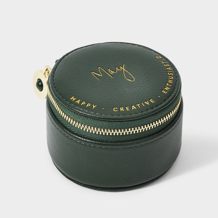 Katie Loxton Birthstone Jewellery Box - May Green Agate