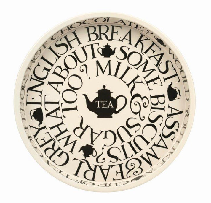 Emma Bridgewater Black Toast Round Tin Tray