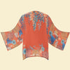 Powder Trailing Wisteria Kimono Jacket - Terracotta